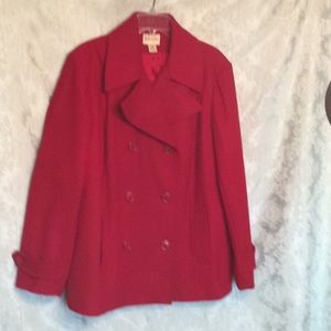 Plus size wool peacoat